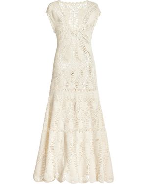 Gabriela Hearst Waldman Crochet Maxi Dress - Natural