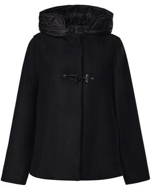 Fay Cappa Toggle Coat - Nero
