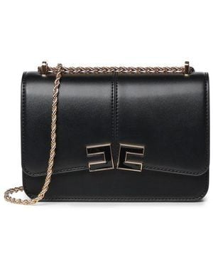 Elisabetta Franchi Borsa A Tracolla Con Logo - Nero
