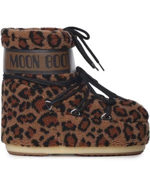 Moon Boot Stivale Icon Low Leopardato - Marrone