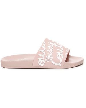 Versace Jeans Couture Slides Shelly Con Logo - Rosa