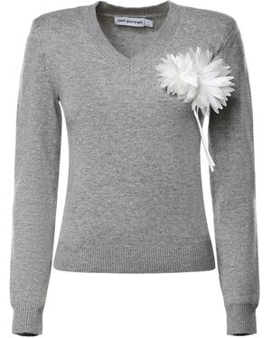 Self-Portrait Maglione - Grigio