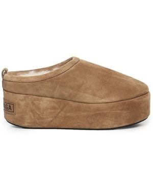 Balenciaga Sabot Con Plateau Alaska Soft - Marrone