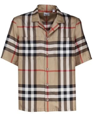 Burberry Camicia Bowling - Bianco