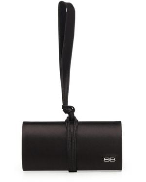 Balenciaga Clutch Bb Satin - Nero