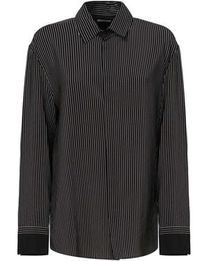 Saint Laurent Camicia A Righe - Nero