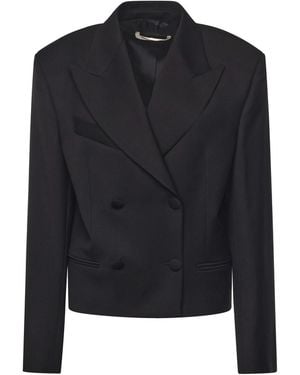 Nineminutes Blazer Cropped Smoking - Blu