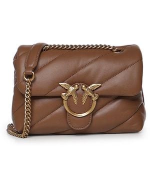 Pinko Borsa Piccola A Tracolla Love Bag Puff Maxi Quilt - Marrone