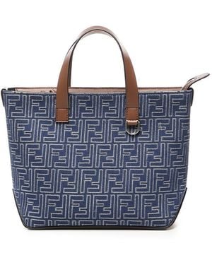 Fendi Borsa A Mano Small Ff - Blu