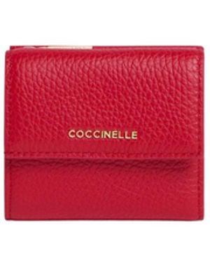 Coccinelle Portafoglio Metallic Small - Rosso
