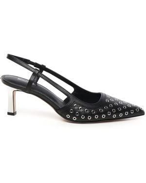 MICHAEL Michael Kors Alora Calfskin Slingback - Nero
