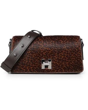 Hogan Borsa Flap H-Turn Mini - Marrone