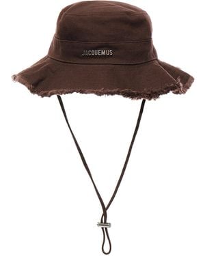 Jacquemus Cappello Le Bob Artichaut Con Logo - Marrone
