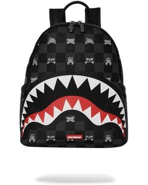 Sprayground Zaino Peeking Character Check Savage - Nero