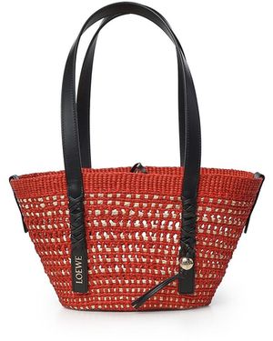 Loewe Borsa Cesto Braid Piccola - Rosso