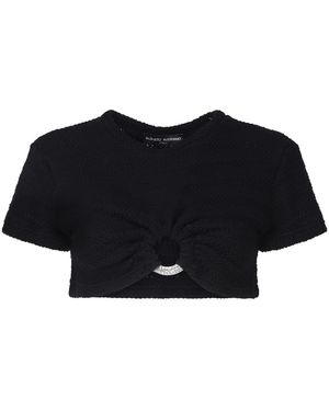 Alberto Audenino Maglia Cropped Con Dettaglio Cut- Out - Nero