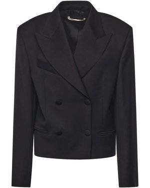 Nineminutes Blazer Cropped Smoking - Blu