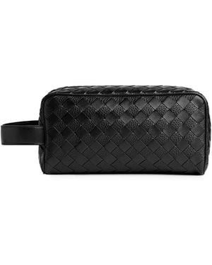 Bottega Veneta Pochette Da Viaggio Intrecciato - Nero