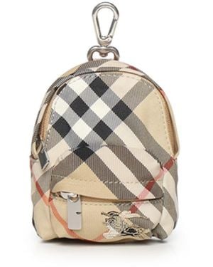 Burberry Charm Zaino Check - Metallizzato
