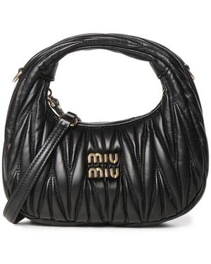 Miu Miu Mini Borsa Hobo Wander - Nero