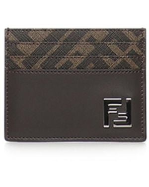 Fendi Portacarte Squared Ff - Bianco
