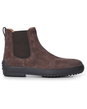 Tod's Stivaletto Chelsea Winter - Marrone