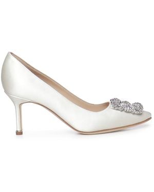 Manolo Blahnik Pumps Hangisi - Bianco