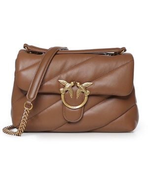 Pinko Borsa Media A Tracolla Love Bag Puff Maxi Quilt - Marrone
