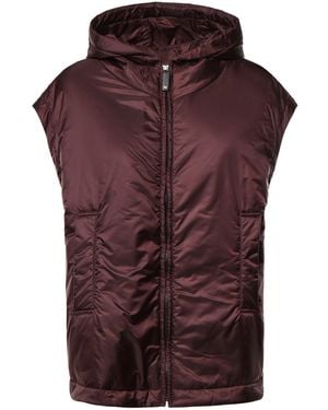 Max Mara Gilet Con Cappuccio - Viola