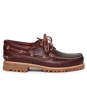 Timberland Scarpa Da Barca Authentic 3-Eye Lug Handsewn - Marrone