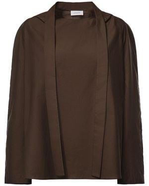 Lemaire Blusa Ascot - Marrone