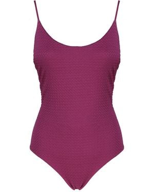 Fisico Costume Intero Tinta Unita - Viola