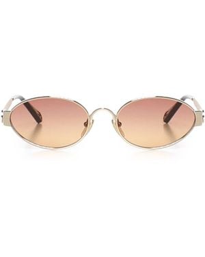 Chloé Occhiali Da Sole Ovali Con Logo - Rosa