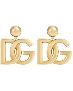 Dolce & Gabbana Orecchini Dg Logo - Metallizzato