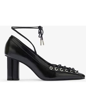 Ganni Lace Up Butterfly High Pump - White