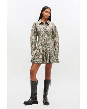 Ganni Tapestry Floral Shirt Dress - Multicolour