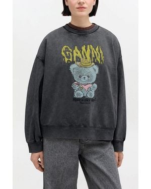 Ganni Vintage Wash Sweatshirt - Grey