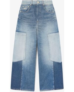 Ganni Baggy Cargo Jeans - Blue