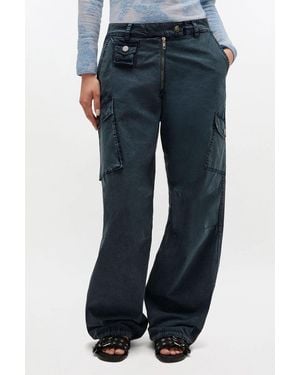 Ganni Cargo Trouseres - Blue
