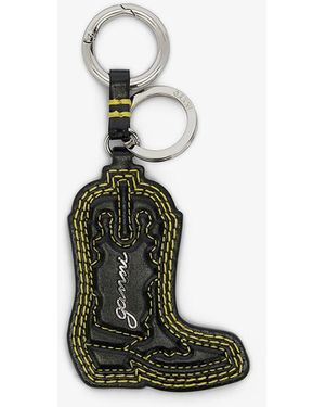 Ganni Western Boot Keyring - Blue