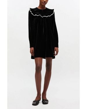 Ganni Velvet Dress - Black
