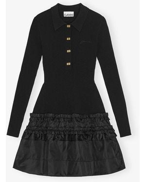 Ganni Mini Dress - Black