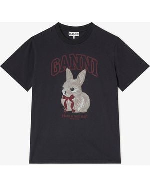 Ganni Bunny T-Shirt - Blue