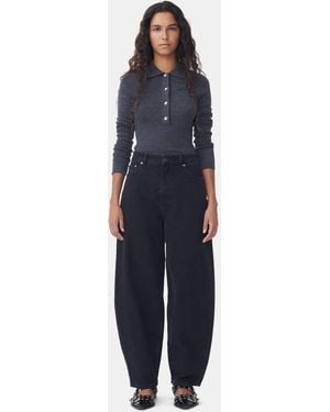 Ganni Washed Stary Jeans - Black