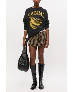 Ganni Banana Graphic Jumper Alpaca/Polyamide/Wool - Multicolour