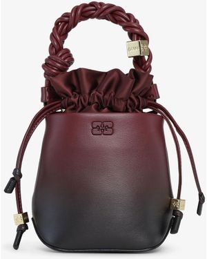 Ganni Gradient Mini Bou Bucket Bag - Red