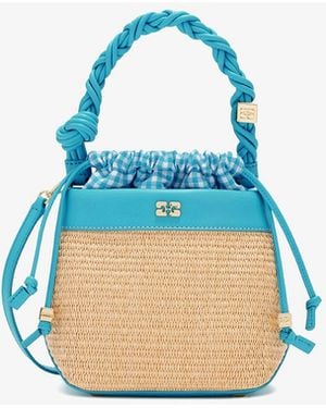 Ganni Bou Bucket Bag - Blue