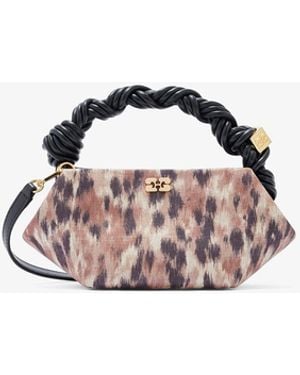 Ganni Mini Sac En Taffetas Imprimé Bou - Multicolore
