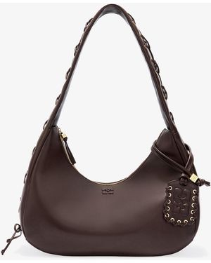 Ganni Medium Laces Hobo Bag - White