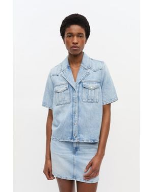 Ganni Light Denim Shirt - Blue